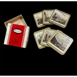 Pimpernel Coasters London Scenes Box of 5 Cork Backed Vintage Original Box Great